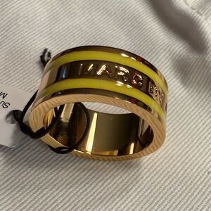 Marc Jacobs Logo Band Ring and Pouch NWT